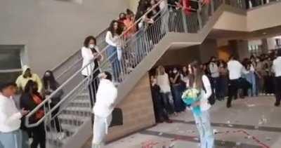 to propose a girl in front of whole school