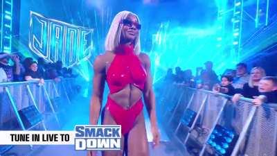 (SmackDown Spoilers): Jade Cargill’s entrance.