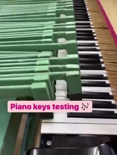 Piano key testing tool.