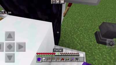 How to get portal blocks in survival