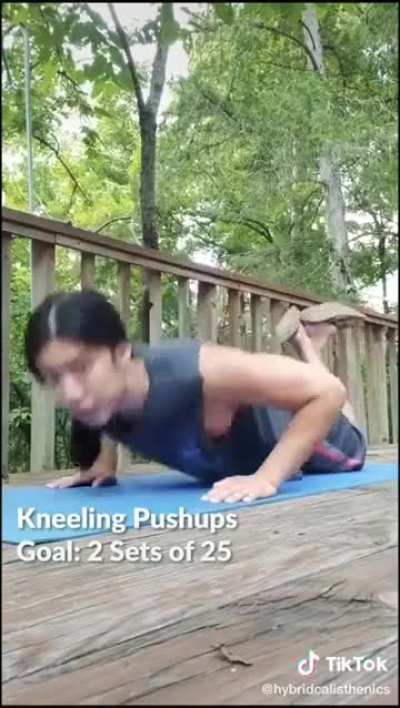 This guy talking about pushups. Fitness is a journey and we all start somewhere 