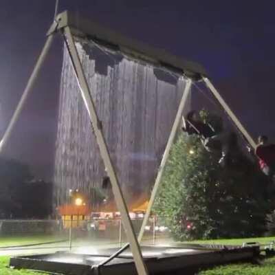 Waterfall swings