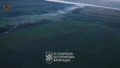 Ukrainian tanks of the 3rd Assault Brigade shelled Russian positions.