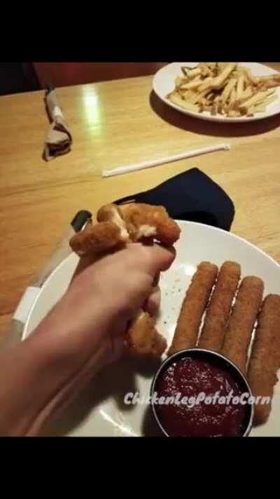 Steak, fish sticks, sushi, and a cookie (not OC)