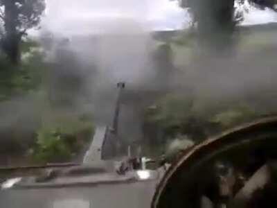 BMP-2 opening fire on unknown targets