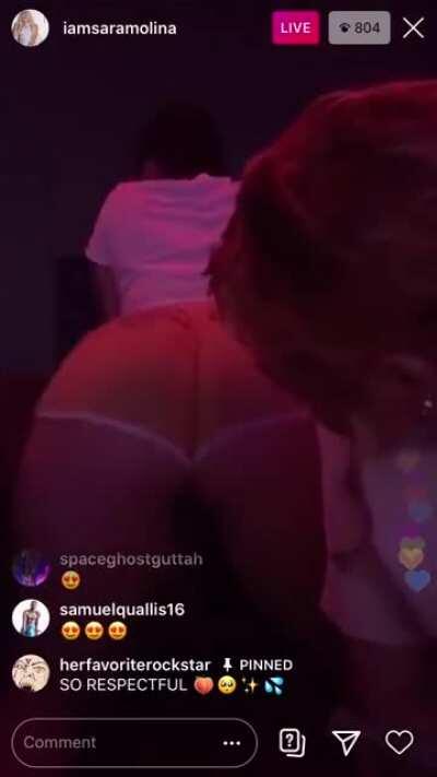 Sara Molina twerking on IG Live 🍑🍑🍑🍑🍑🍑🍑🍑