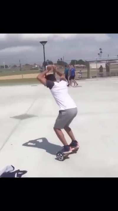 WCGW trying a flip on a hoverboard