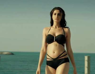 Nargis Fakhri in Two Piece Black Bikini