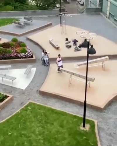 Backflip from a building