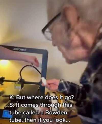 Grandpa’s reaction to grandsons 3D printer