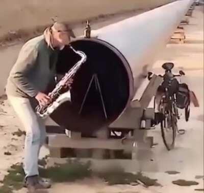 May be a repost I can’t remember where I found this tell me if it is BUT saxophone plus long pipe=