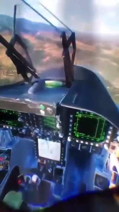 Homemade cockpit of a jet fighter using augmented reality