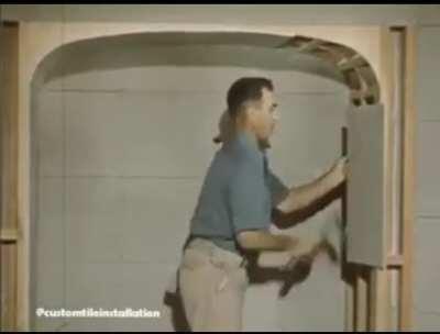 This guy knows how to dry wall!