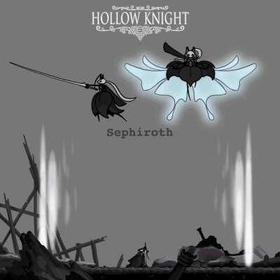 Sephiroth as a Hollow Knight character