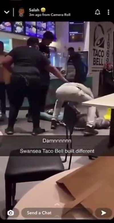 Angry dude swings at a fast food worker and gets instantly knocked out