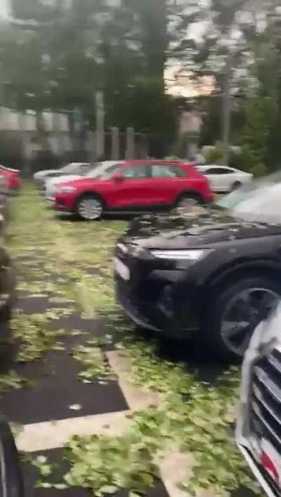 Unwetter bei Audi Kassel