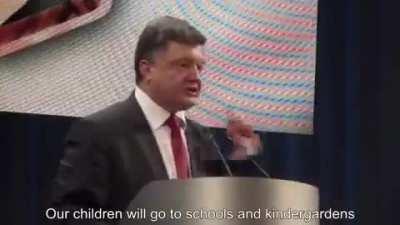 2014 - Poroshenko threatens the ethnic Russian population of Ukraine