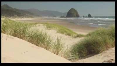 Cannon beach OR, on a windy day