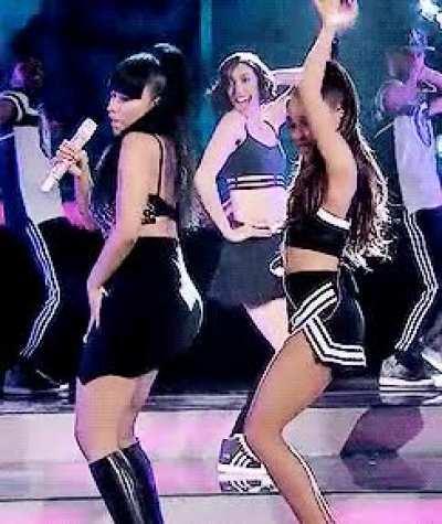 Ariana Grande spanking Nicki Minaj