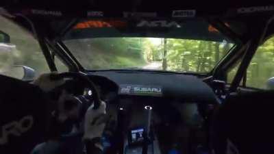 An inside look of what its like being in a rally car during a 105-130mph forest terrain race. This is Travis Pastrana's in-car footage from September.