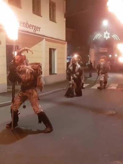 Krampus parade in Austria.