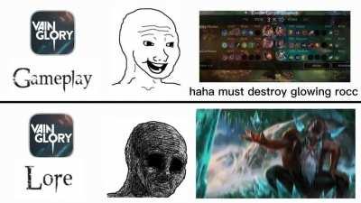 Vainglory Gameplay vs Lore meme