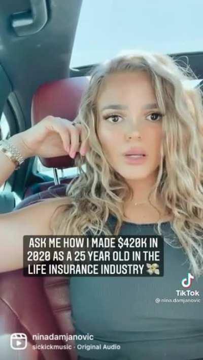 Insurance salesmen are the scum of society. Sell sex before insurance kids 👍