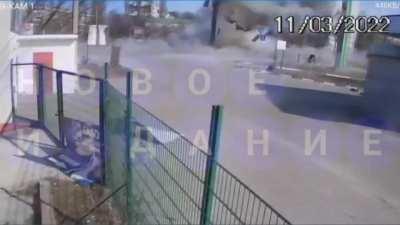 Shell explosion in Kyiv