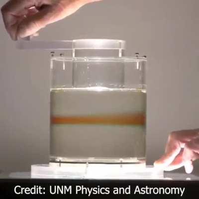 Demonstration of Stokes' flow in a corn syrup. In this type of flow... The mixed solution can be reverted back to it's original state by just reversing the process of mixing.