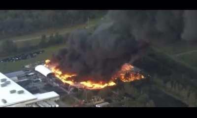 Aerial footage of Kissimmee fire 02.16.2023