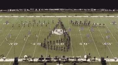 Carolina Crown marches a 3d rotating pyramid