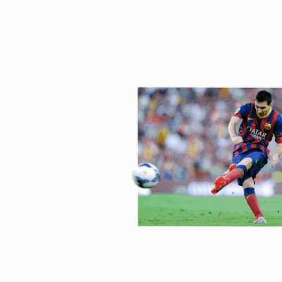 Created this loop from 50 photos I found online by googling 'Lionel Messi kick'