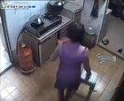 WCGW Woman falls on her head after a plastic stool gives way