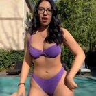 Purple bikini cute nerdy thot