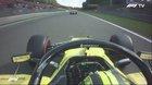 Hulkenberg pressures Gasly into a big lock up with two laps left to take 9th at Spa