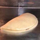 Puff pastry rising in the oven.