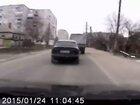 Ukrainian dashcam captures the moment a rocket artillery strike hits the city of Mariupol.